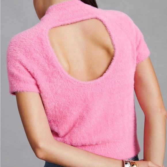 Maeve Eyelash Mock-Neck Sweater Tee - Picture 2 of 8